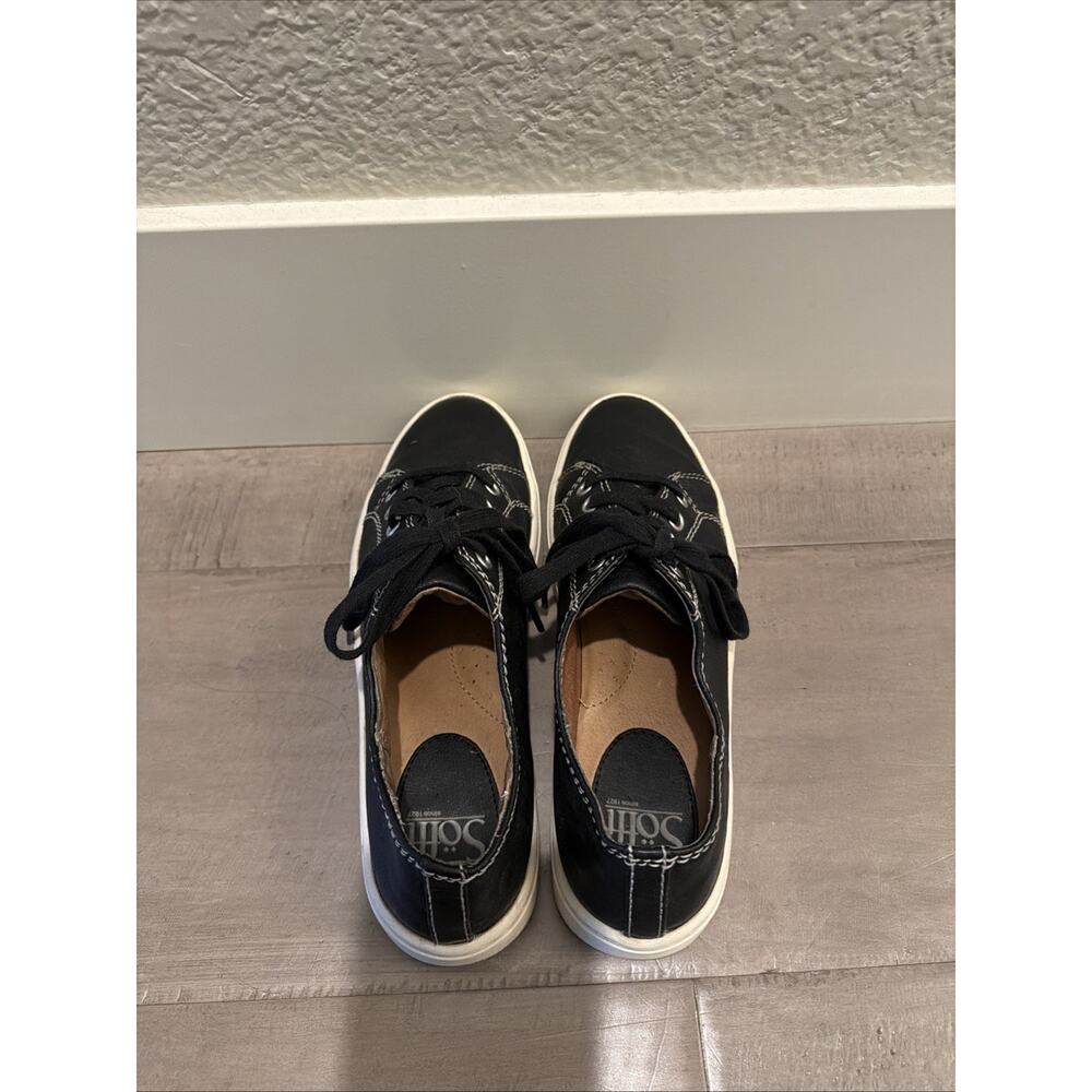 Sofft Women's Sneakers Size 6.5M Casual Piper Leather Lace Up Shoes Solid Black - Picture 8 of 12